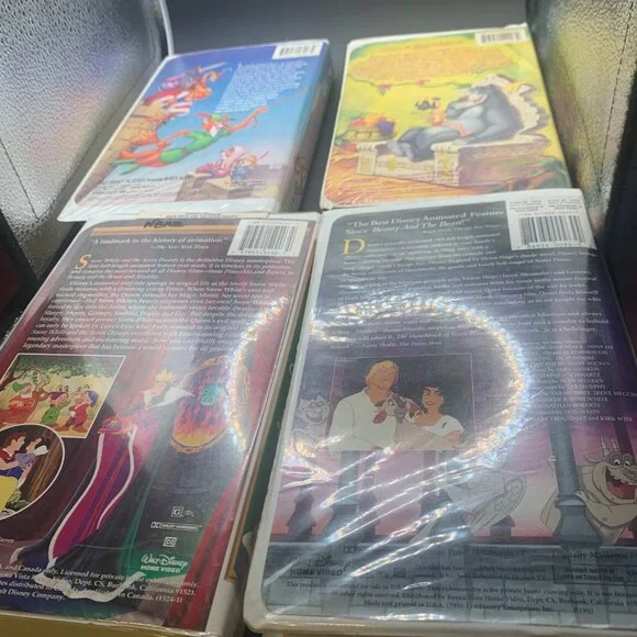 Lot of 4 Walt Disney 1990's Assorted Disney VHS Tapes